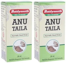 2 X Baidyanath Anu Taila Ayurvedic Nasal Drop 20ml FREESHIP WORLDWIDE