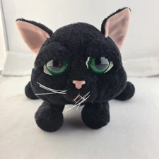 RUSS BERRIE Vintage Black Cat Plush Shadow Stuffed Big Eyes