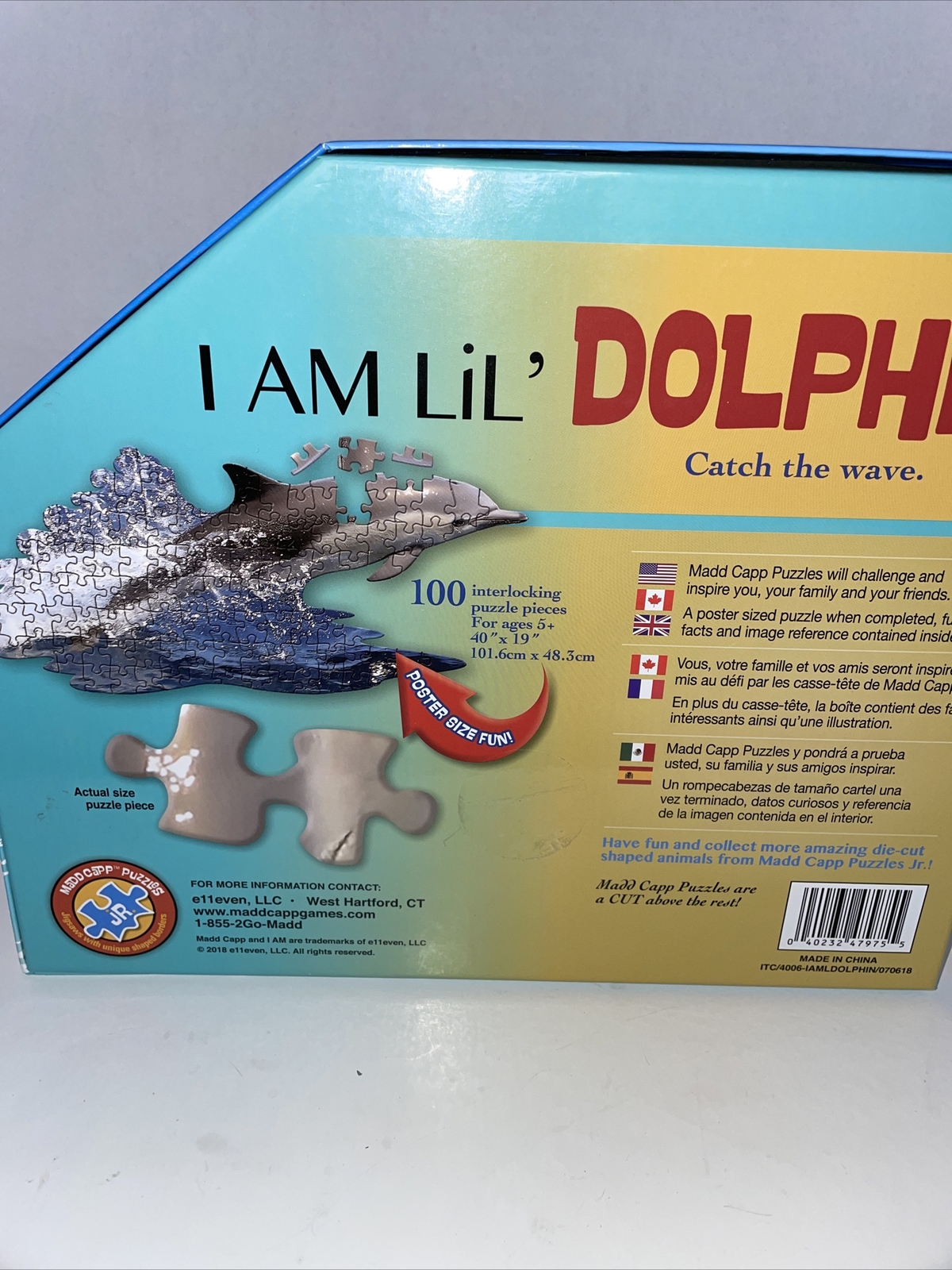 I Am Lil Dolphin Animal Shaped Jigsaw Puzzle 100 Pcs By Madd Capp Puzzles 4006 For Sale Online Ebay
