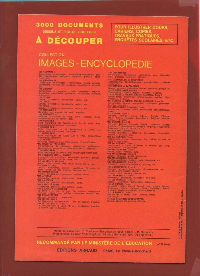 Documentación Escolar Y Imágenes Encyclopédie 136 - La Música - Tomo 1 - Imagen 3 de 3