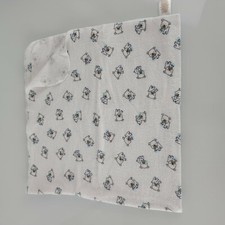Child of Mine by Carter's Puppy Dog Baby Blanket Flannel Receiving White Blue