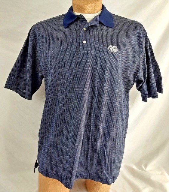 BEN HOGAN GOLF SHIRT Mens XL Polo Cotton Navy & White SS Grand Cypress Cotton | eBay