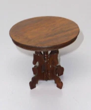 Miniature Doll House Size Artist Made Table by D&M Melton 11 14 1976 #1 Wood #s