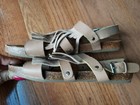 Adam Tucker By Me Too Size 6 Womens Tan Fringe Flat Suede Slingback Sandal Shoes — photo 7
