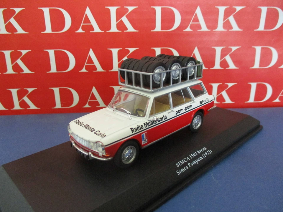 Die cast 1/43 Modellino Auto Simca 1501 Break Assistenza Rally Simca Pampam 1973 - Immagine 2 di 4