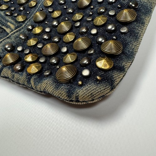 DIESEL INDUSTRY METAL STRASS RARE DENIM Y2K SMALL BAG VINTAGE DAMEN - Bild 20 von 24