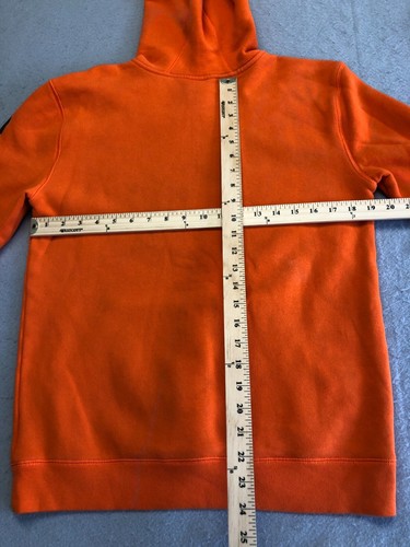 Carhartt Sweatshirt Teen Boy's Large 14-16 Bright Orange Workwear Logo Hoodie - Picture 5 of 5