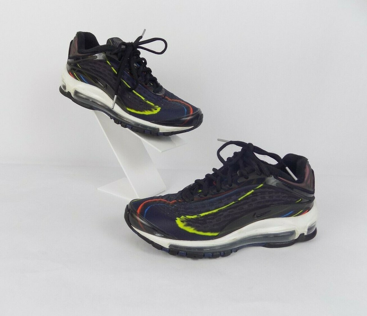 Womens Nike Air Max Deluxe Sneakers Black/Midnight Navy  display picture 1