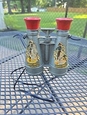 1950's HOPALONG CASSIDY silver gray Binoculars by Galter Products Made In USA