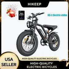Hikeep Mountain Electric bicycle 1000W Peak 20" Fat Tire dirt ebike 48V 28MPH US