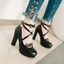 thumbnail 1 - Womens Pumps Round Platform Block Heel Ankle Strap Flower Buckle Shoes 42 43