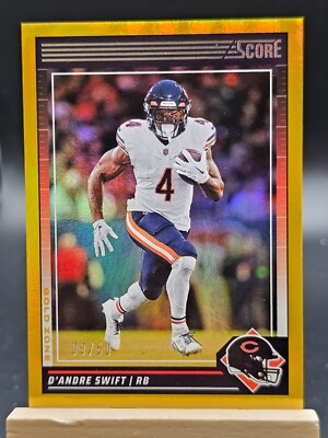 2024 Score Football D'Andre Swift GOLD ZONE 09/50 Chicago Bears