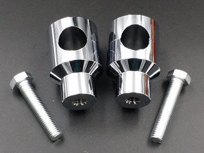 Motorcycle Chrome Round 1'' Handlebar Riser for Honda Kawasaki Suzuki Yamaha 