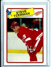 1988/89 O-PEE-CHEE NHL HOCKEY CARD #196 STEVE YZERMAN NM SHARP!! 88/89 OPC