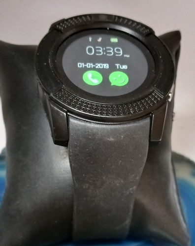 Black Round V8 Smart Watch, For Daily - Photo 2 sur 6
