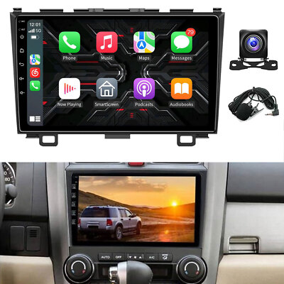 4+64G For Honda CRV 07-11 Wireless Carplay 9'' Android Car Stereo Radio w/ Camera