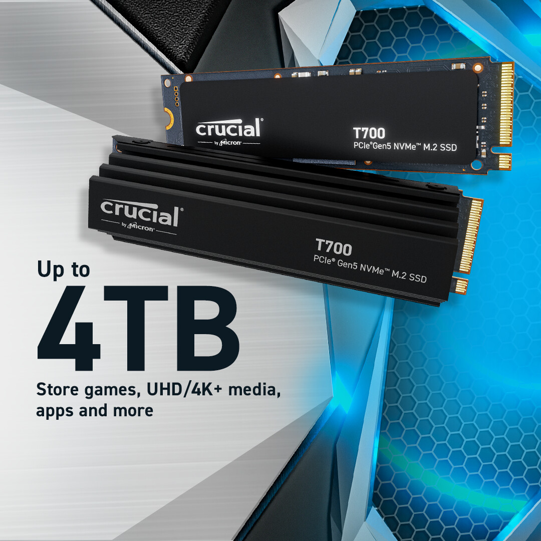 Crucial T700 M.2 4 TB PCI Express 5.0 NVMe | eBay