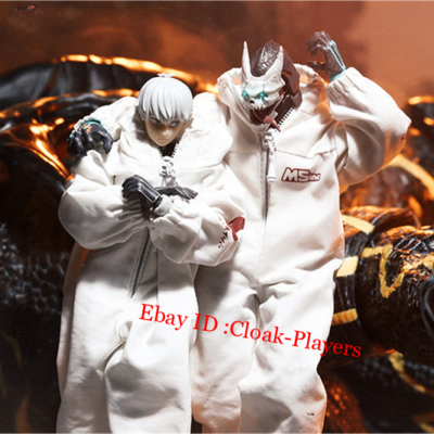 1/12 Protective Clothing White Chemical Suit Model for 6'' Kaiju