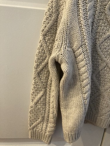 Bon Point Kids Sweater Beige Cable Girl Boy NWT Size 8 - Picture 5 of 7