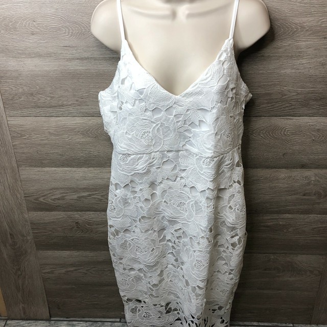 boutique crochet lace strappy midi dress