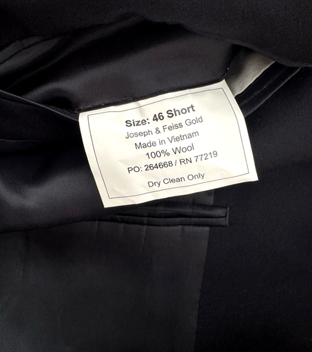 Joseph & Feiss Gold Executive Fit Men's 46RP Portly *New with Imperfection* Wool - Picture 9 of 9
