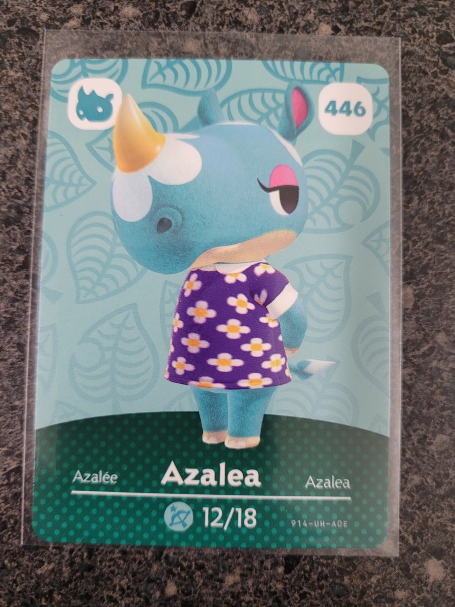 Animal Crossing Amiibo Cards Series 5 Nintendo Azalea 446 in Plastic Sleeve
