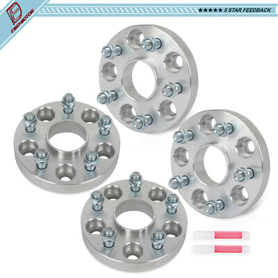 (4) 1'' 5x120 Hubcentric 14x1.5 Wheel Spacers For Honda Civic Odyssey Acura MDX
