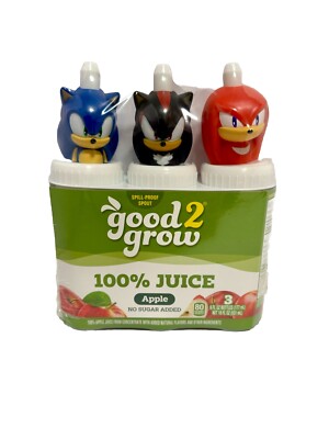 Good 2 Grow Juice Toppers Sonic The Hedgehog Knuckles Shadow 3 Pack Sealed