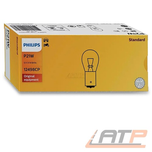 GLÜHLAMPE PHILIPS P21W 12V 21W BA15s VISION BLINKLEUCHTE BREMSLICHT 10x STÜCK - Bild 4 von 4