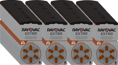 600 x Rayovac Extra Advanced Hörgerätebatterien 312 312AU-6XEMF 100 Blister