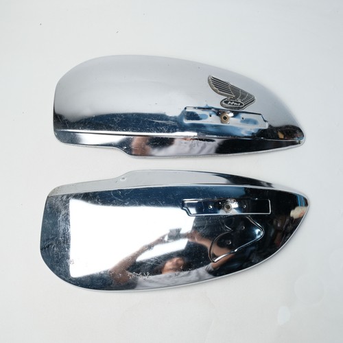 Fits For Honda S90 CS90Z S90Z Fuel Gas Tank Cover Chrome Set LR - Foto 3 di 6