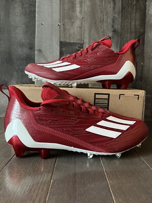 Adidas Adizero Football‎ Cleats Power Red Cloud White GW5058 Brand New Size 13 Adidas Adizero Football Cleats Power Red Cloud White GW5058  main image 2