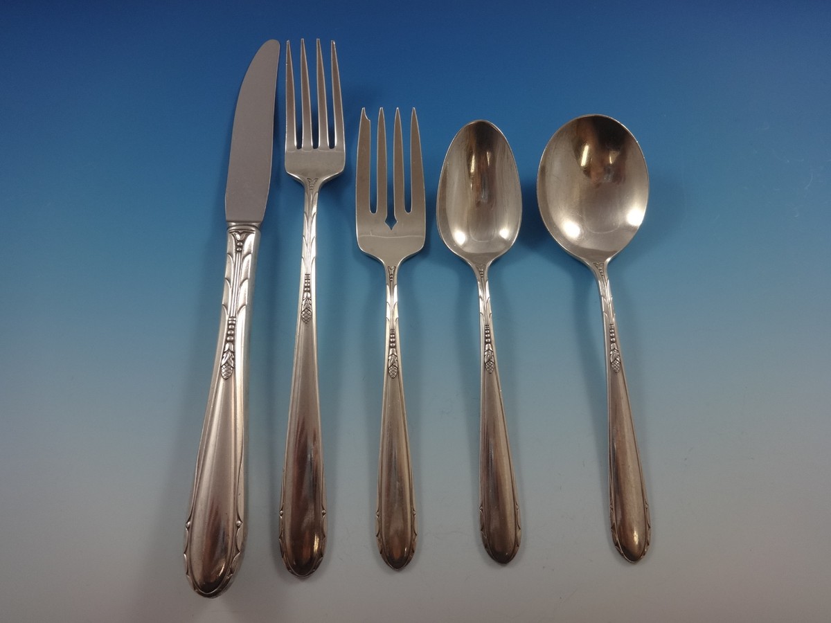 【Oneida】 クイーンエリザベスⅡ ディナーセット 5名用25本組 Heiress by Oneida Sterling Silver Flatware Service For 8 Set
