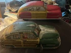 2 TIN WIND UP TOY CARS. BY CORTLAND AND MARX   7 In And 6 1/2 In