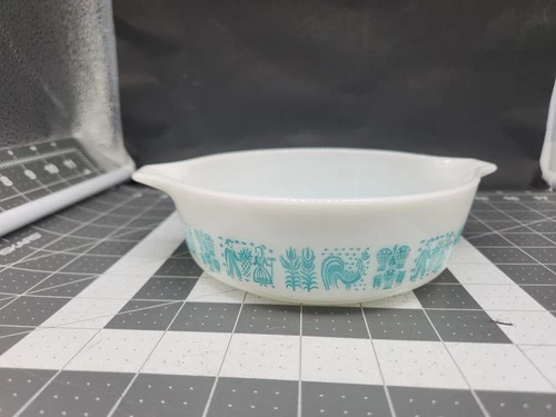 Vtg Pyrex Amish Butterprint #471 1pt Cinderella Casserole Dish, No Lid