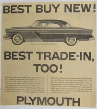 Vintage 1955 Plymouth Belvedere Car Newspaper Print Ad