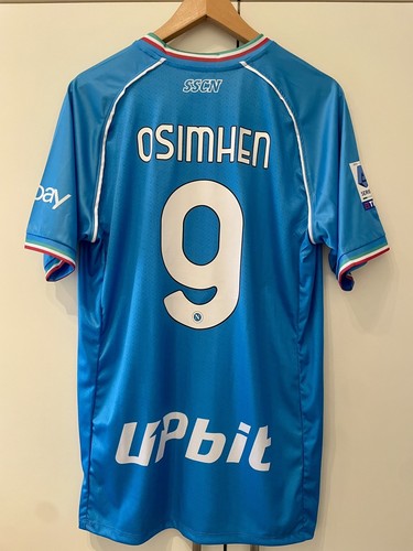 Maglia + Giacca antipioggia/vento Napoli EA7 2023/24 Scudetto Osimhen L XL Nuove - Foto 6 di 16