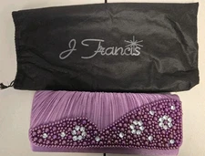 J Francis Front Flap Evening Purple Clutch Purse