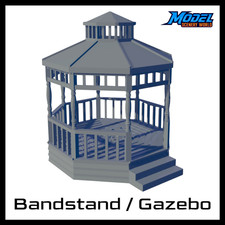 Gazebo Bandstand Pavilion - Z Scale 1:220 - Gray
