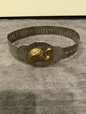 Aluminum and Brass Metal Adjustable Belt with Elephant