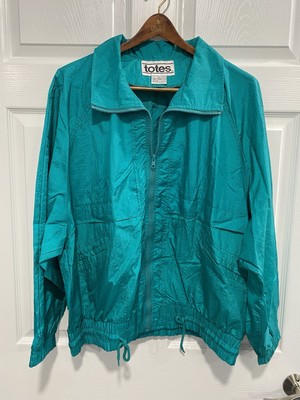 Vintage Totes Windbreaker Jacket XL Teal 80 s 90 s NWT