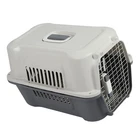 Lockable Hard Plastic Dog Carrier Ventilated Travel Pet Crate For Small Dogs