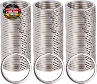200 StüCk SchlüSselringe, 30Mm, Silber, SchlüSselanhäNger Ringe, Edelstahl, FüR