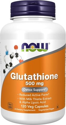 NOW FOODS Glutathione 500 mg 120 Veg Capsules Exp 09/28