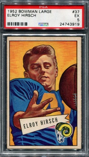 Elroy Hirsch #37 1952 Bowman Large card