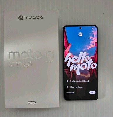 NIB Motorola Moto G Stylus 2025 128GB Gibraltar Blue Boost LOCKED Smartphone