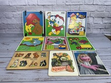 Vintage 1970s Sesame Street Playskool Puzzles Lot Of 9 Kermit Disney Muppets