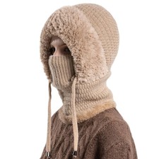 3 in 1 Beanie Hat with Scarf and ,3 in 1 Beanie Hat for Women,Fall Winter Kni...