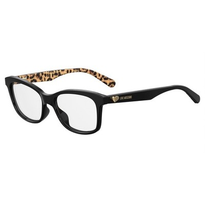 Love Moschino Women's Rectangular 52mm Eyeglasses Frames Black MOL517-807