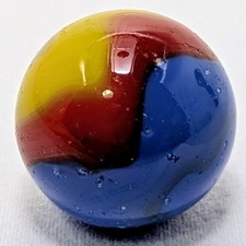 Vintage Vitro Agate Parrot Marble. 23.22 mm Wet Mint; Oxblood, Superman Colors